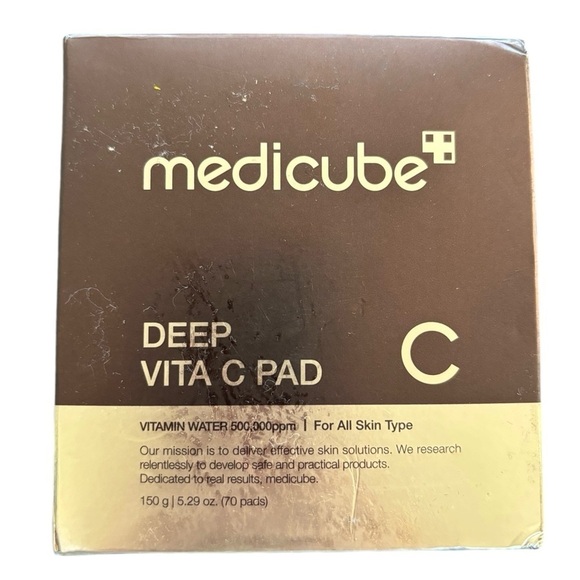 Medicube Deep Vita C Facial Pads Vitamin C Toner Pads Uneven Skin Tone 70 Pads - Picture 3 of 6